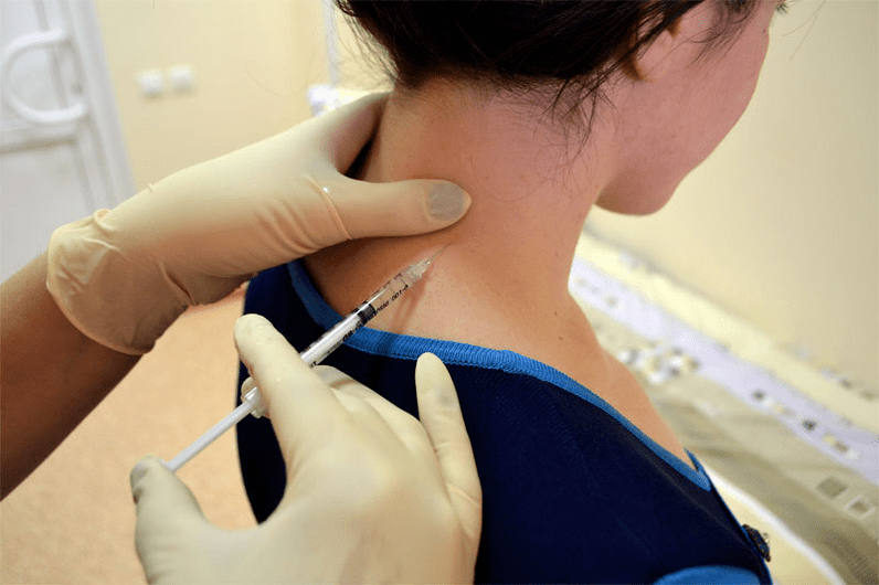 Anesthetische blokkade voor osteochondrose